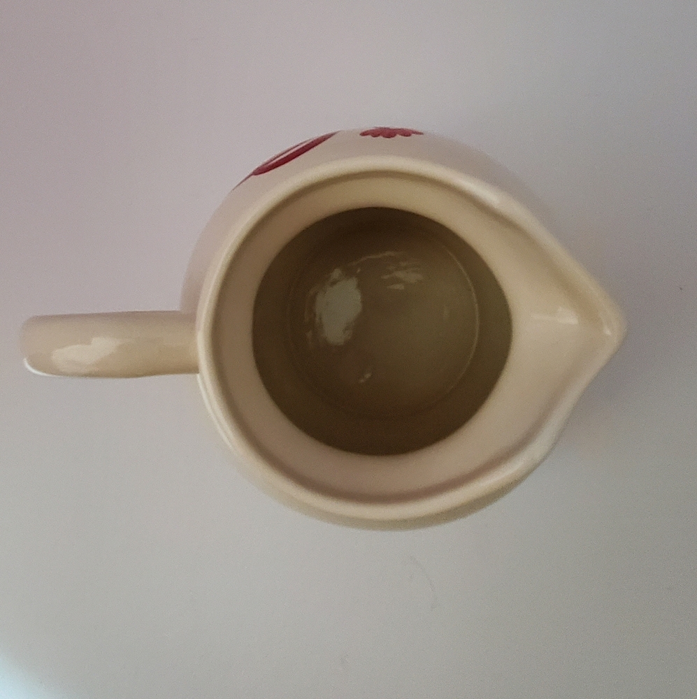 Cream Ceramic Pitcher with Red Rooster Design - Picture 5 of 5